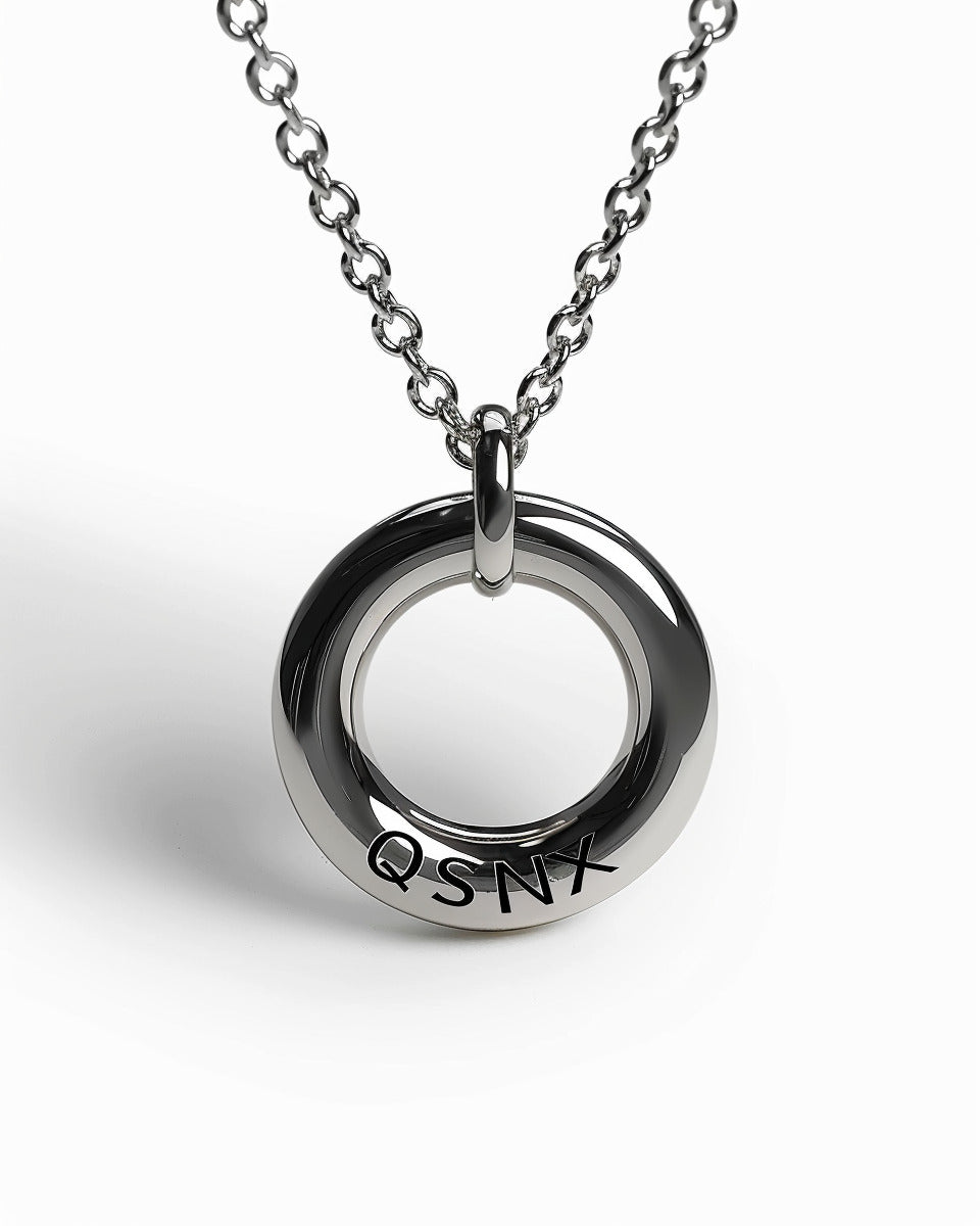 Silver Necklace Ring Quosanx