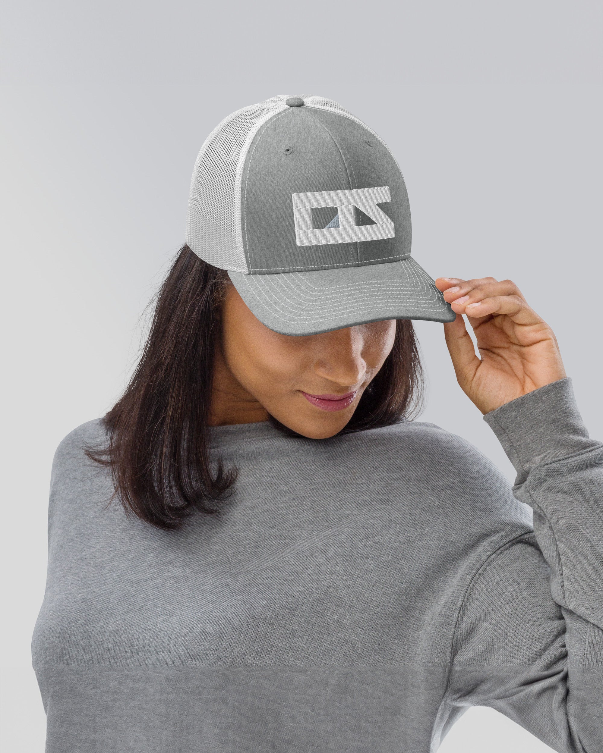 Grey Grid Cap